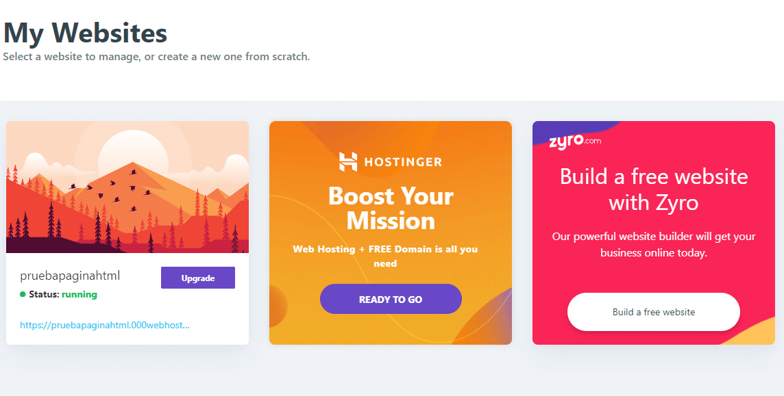 Inicio 000webhost
